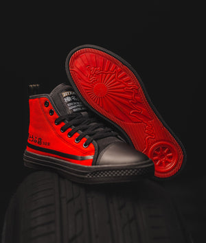 HTXJPN Fuji2 Red Panda High Top Sneakers - Hardtuned