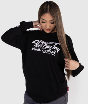 Womens Drift Matsuri Track Tee - Black - Hardtuned