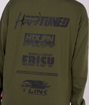 Womens Drift Matsuri Track Tee - Khaki - Hardtuned