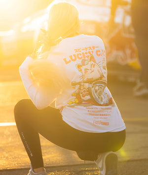 Womens Lucky Cat Longsleeve Tee - Hardtuned