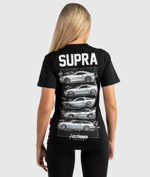 Womens Toyota Supra Generations Tee - Hardtuned