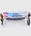 Giant Toyota AE86 White Garage Flag - Hardtuned