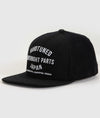 Hardtuned Overnight Parts Black Flat Brim Cap - Hardtuned