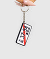 License Plate Stripe Rubber Key Ring - Hardtuned