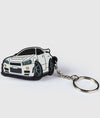 Nissan Skyline R34 GTR Rubber Keyring - Hardtuned