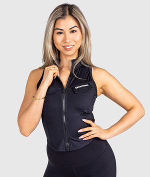 Trackside Sports Vest - Black - Hardtuned