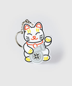 White Kitty Rubber Key Ring - Hardtuned